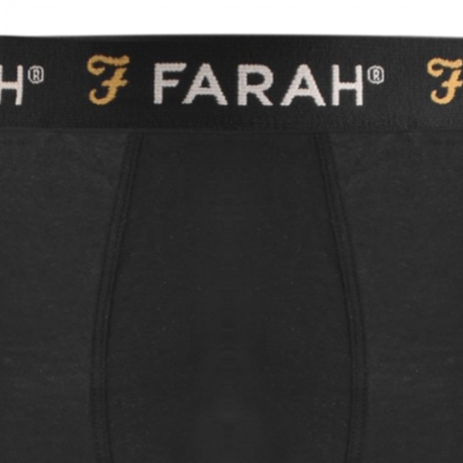 Alternative Image for ProductFarah Vintage Saginaw 3 Pack Boxer Shorts Black3